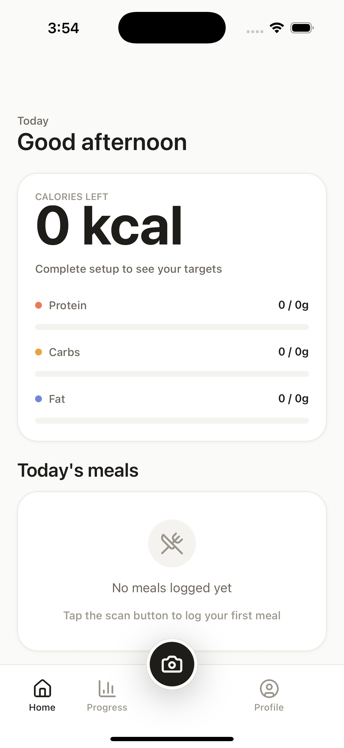 Thaya daily nutrition dashboard